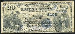 1882 $20 First National Bank Of Mount Sterling, IL National Currency Ch. #2402