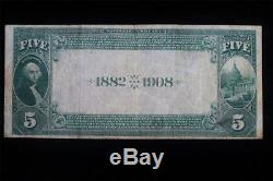 1882 $5 National Currency Bank Note (elgin, Il) 3 Known Dated Back
