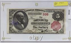 1882 $5 National Currency Portsmouth National Bank Ohio Fr-467 39TQ