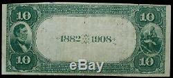 1882 Db $10 First National Bank Hastings Nebraska Banknote Currency Fine (305)