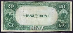 1882 Db $20 Farmers National Bank Note Currency Pilger Nebraska Pcgs B Vf 25