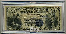 1896 $20 Fourth National Bank Atlanta Ga Currency Note #5045 Rare