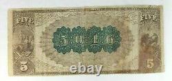 1896 $5 National Currency Note Riggs National Bank Washington D. C. 5046E K928
