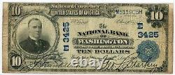 1902 $10 CH #E3425 NATIONAL Currency Note, National Bank of Washington (DC) VG