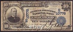1902 $10 Chatham Phenix National Bank Note Currency New York Ny Very Fine Vf