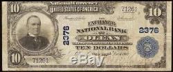 1902 $10 Dollar Olean New York National Bank Note Large Currency Paper Money
