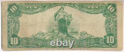 1902 $10 First National Bank Of Golden City Mo National Currency Circulated