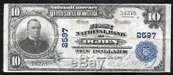 1902 $10 First National Bank Of Ogden, Ut National Currency Ch. #2597 Vf