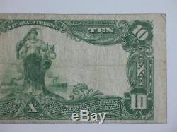 1902 $10 Large Size US National Currency Merchants Bank Mobile Alabama 13097