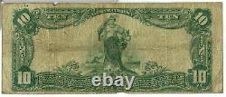 1902 $10 Lincoln National Bank Cincinnati Large Size National Currency JL521
