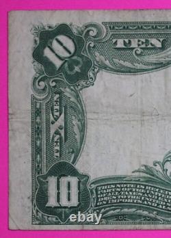 1902 $10 National Bank Of The Republic Chicago National Currency Paper Money 09