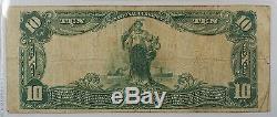 1902 $10 National Currency Bank Note- 1456- Rushville, Indiana