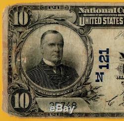 1902 $10 National Currency First National Bank Of Hartford Very Fine Condition