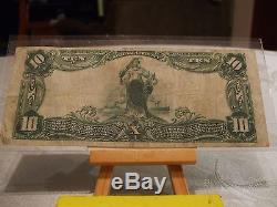 1902 $10 National Currency, The Manufactures National Bank Of Lewiston, Ch #2260