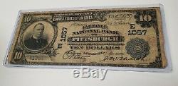 1902 $10 Ten Dollars Exchange National Bank Of Pittsburgh Pa Currency Note