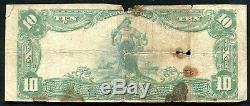 1902 $10 The 1st National Bank Of Groveton, Tx National Currency Ch. #6329