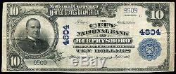 1902 $10 The City National Bank Of Murphysboro, IL National Currency Ch. #4804