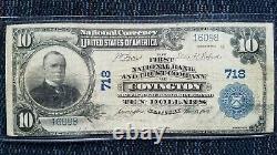1902$10 The First Nat Bank & Trust C. O. Covington, Ky National Currency Ch. #718