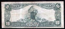 1902 $10 The First National Bank Of Gallipolis, Oh National Currency Ch. #136