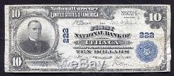 1902 $10 The First National Bank Of Ithica, Ny National Currency Ch. #222