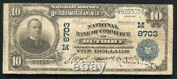 1902 $10 The National Bank Of Commerce Of Detroit, MI National Currency Ch. #8703