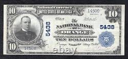 1902 $10 The National Bank Of Orange, Virginia National Currency Ch. #5438