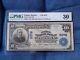 1902 $10 Topeka Kansas Ks National Currency Plain Back #3078 Central Natl Bank #