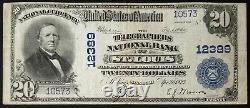 1902 $20.00 Dollars Nat'l Currency, The Telegraphers National Bank of St. Louis