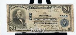 1902 $20.00 National Currency Banknote-Allentown PA National Bank
