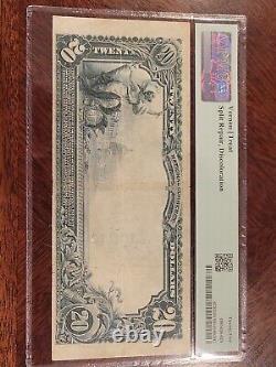 1902 $20 Bill Leesburg Virginia National Bank Note Large Currency Money Pmg 25