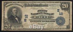 1902 $20 ERIE, PA DATE BACK National Bank Note PENNSYLVANIA CURRENCY 3137