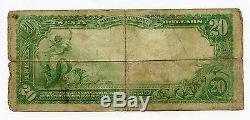 1902 $20 First National Bank Of Shellman (Georgia) Large Size Currency Circ Rare