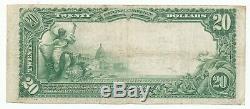 1902 $20 First National Bank of PARIS Illinois National Currency Nice Note