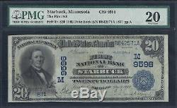 1902 $20 Starbuck Minnesota MN National Currency Bank Note #9596 PMG 20 VF RARE
