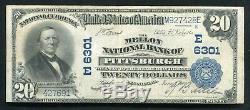 1902 $20 The Mellon National Bank Of Pittsburgh, Pa National Currency Ch. #6301