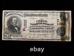 1902 $20 Twenty Dollar Wilmington DE National Bank Note Currency (Ch. 1390)