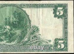 1902 $5 Dollar Bill National Bank Note Large Currency Old Paper Money Rochester