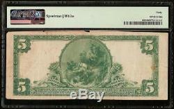 1902 $5 Dollar Riverside IL National Bank Note Large Currency Paper Money Pmg 30