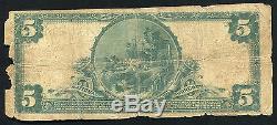 1902 $5 First National Bank Of Oswego, Ks National Currency Ch. #11576