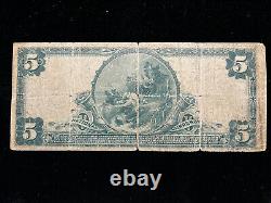 1902 $5 Five Dollar Gotham NY National Bank Note Currency (Ch. 9717)