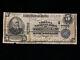 1902 $5 Five Dollar Petersburg Va National Bank Note Currency (ch. 7709)