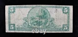 1902 $5 NATIONAL CURRENCY/BANK NOTE 2nd ISSUE (BLUE SEAL) VG