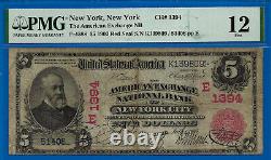 1902 $5 National Bank New York, New York CH# 1394 PMG 12 wanted red seal