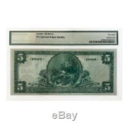 1902 $5 National Bank of Baltimore Maryland Date Back Currency Note PMG AU58 EPQ