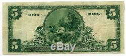 1902 $5 National Currency Large Note M2715 Milwaukee Wisconsin First Bank BH367