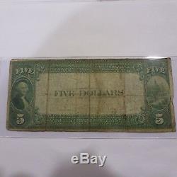 1902 $5 National Currency Searsport Maine National Bank Large Us Note
