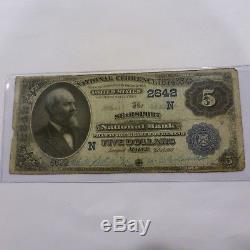 1902 $5 National Currency Searsport Maine National Bank Large Us Note