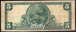 1902 $5 Phoenix National Bank Note Currency Hartford Connecticut Very Fine Vf