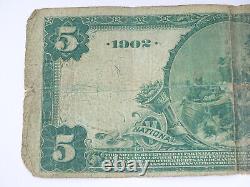 1902 $5 RICHMOND, VA NATIONAL BANK NOTE VIRGINIA CURRENCY S 1111 Circulated