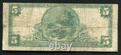 1902 $5 The Citizens National Bank Of Waynesboro, Pa National Currency Ch. #5832